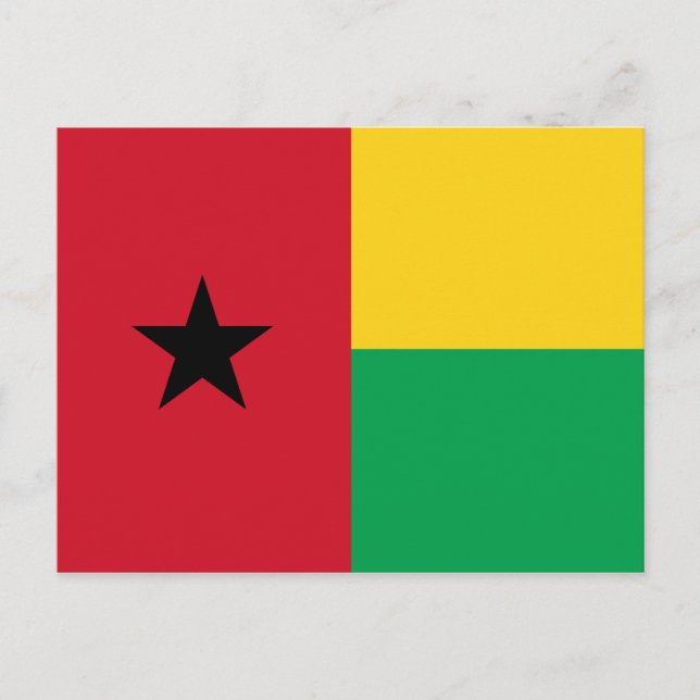 Flagga-vykort för Guinea-Bissau Vykort (Framsida)