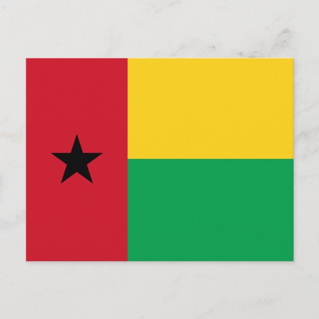 Flagga-vykort för Guinea-Bissau Vykort (Framsida)