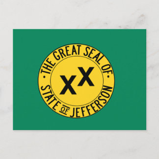 Flagga vykort från delstaten Jefferson