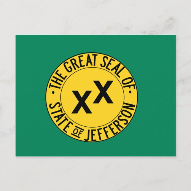Flagga vykort från delstaten Jefferson (Framsida)