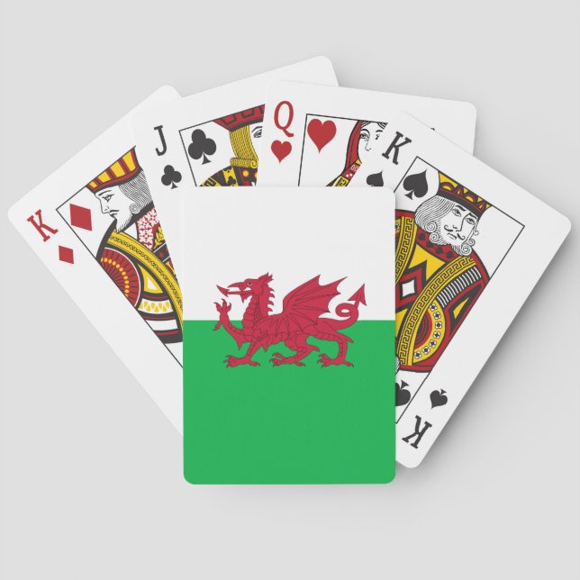 Flagga Wales (Cymru) Casinokort (Baksidan)