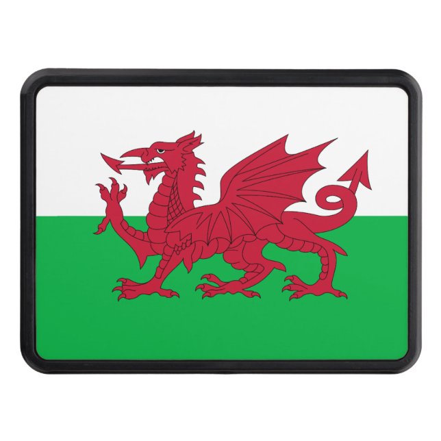 Flagga Wales (Cymru) Dragkroksskydd (Framsidan)