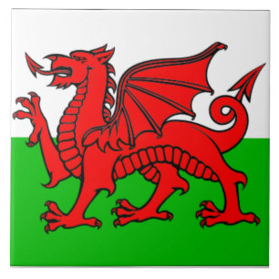 Flagga Wales Kakelplatta