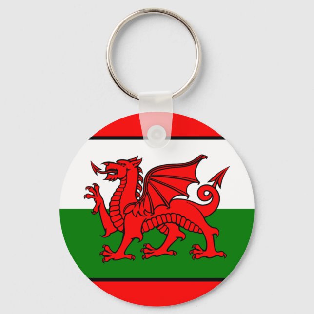 Flagga Wales Nyckelring (Framsida)