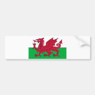 Flagga Wales - Röda draken - Baner Cymru Bildekal