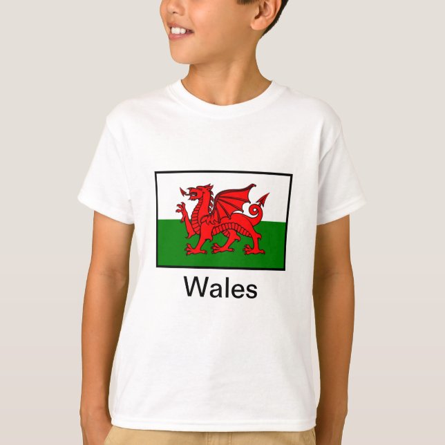 Flagga Wales T-shirt (Framsida)