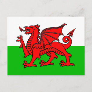 Flagga Wales Vykort