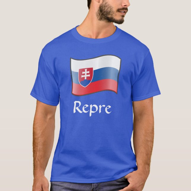 Flagga Wave i Slovakien Repre T-Shirt (Framsida)