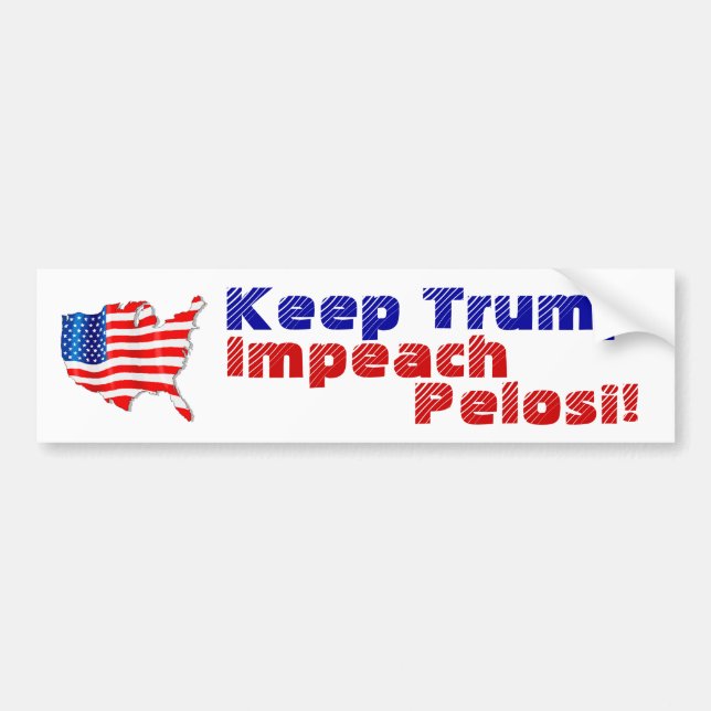 Flagga wave Politik Behålla Trump Pelosi Nancy Pel Bildekal (Framsidan)