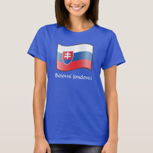 Flagga Wave Slovakia Bojovní Jondovci T-Shirt