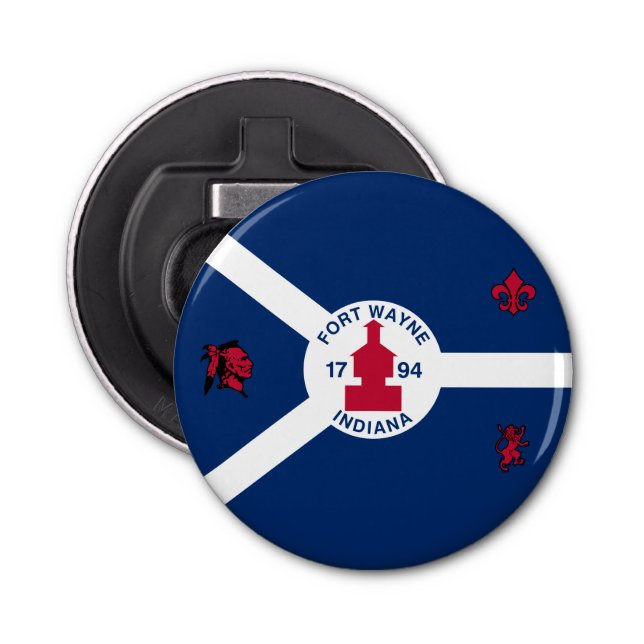 Flagga Wayne, Indiana Flaska-öppnare Flasköppnare (Framsidan)