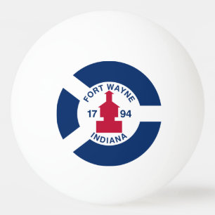 Flagga Wayne, Indiana Ping-Pong Ball Pingisboll