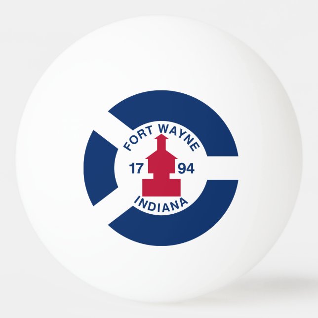 Flagga Wayne, Indiana Ping-Pong Ball Pingisboll (Framsidan)