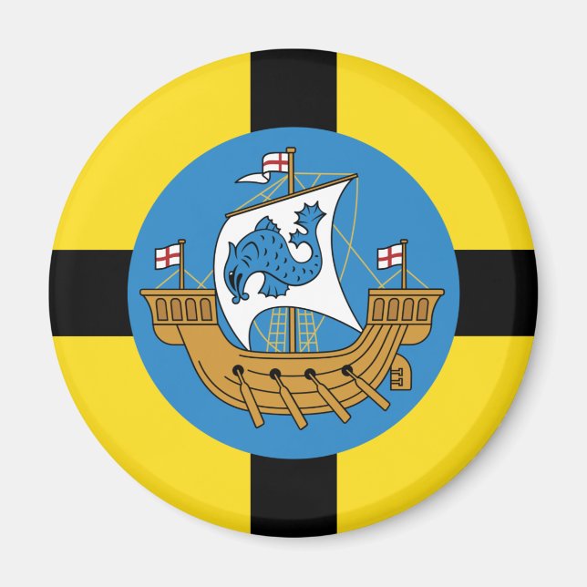 Flagga Wellington, Nya Zeeland Magnet (Framsidan)