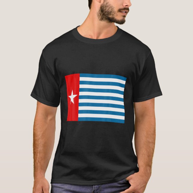Flagga Westerna Nya Guinea, Indonesien T Shirt (Framsida)