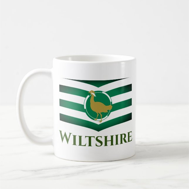 Flagga Wiltshire - ENGLAND Kaffemugg (Vänster)