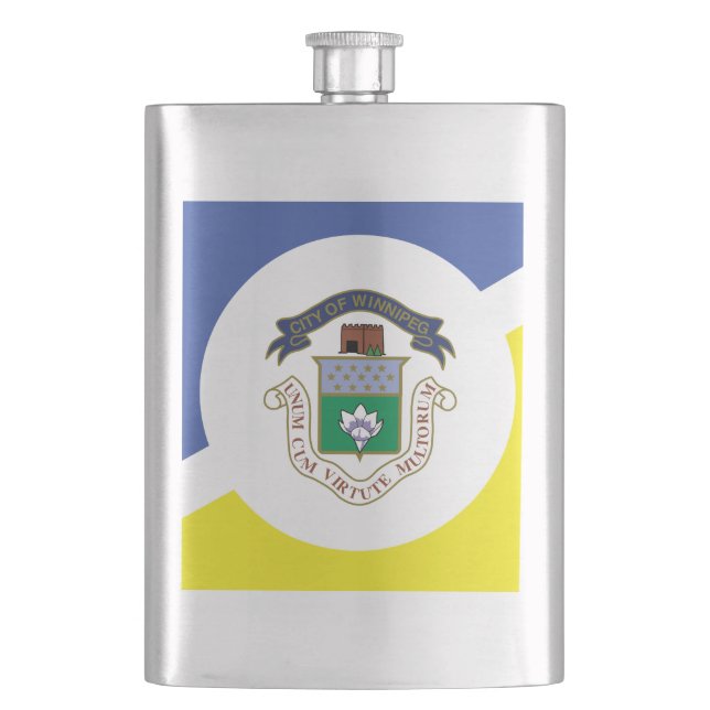 Flagga Winnipeg, Manitoba Flask Fickplunta (Framsidan)