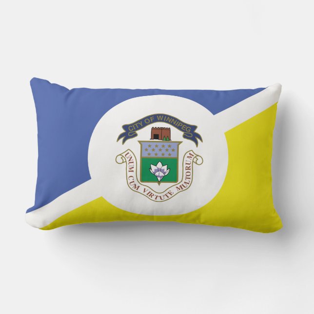 Flagga Winnipeg, Manitoba Lumbar Pillow Lumbarkudde (Framsida)