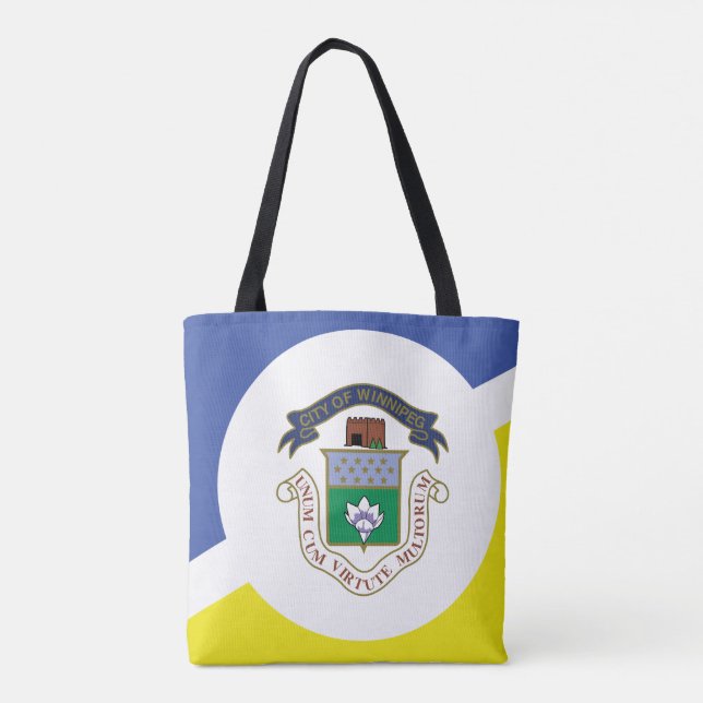 Flagga Winnipeg, Manitoba Tote Bag Tygkasse (Baksida)