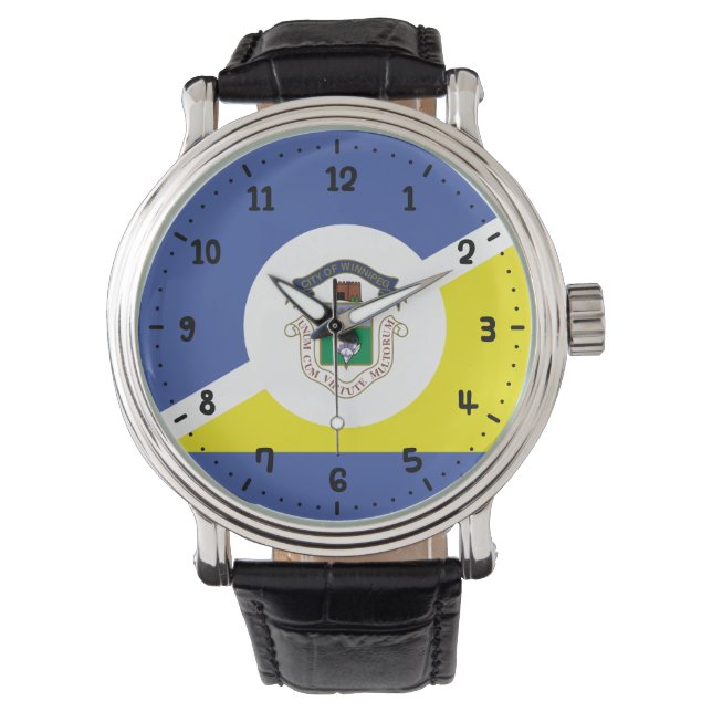 Flagga Winnipeg, Manitoba Watch Armbandsur (Framsida)