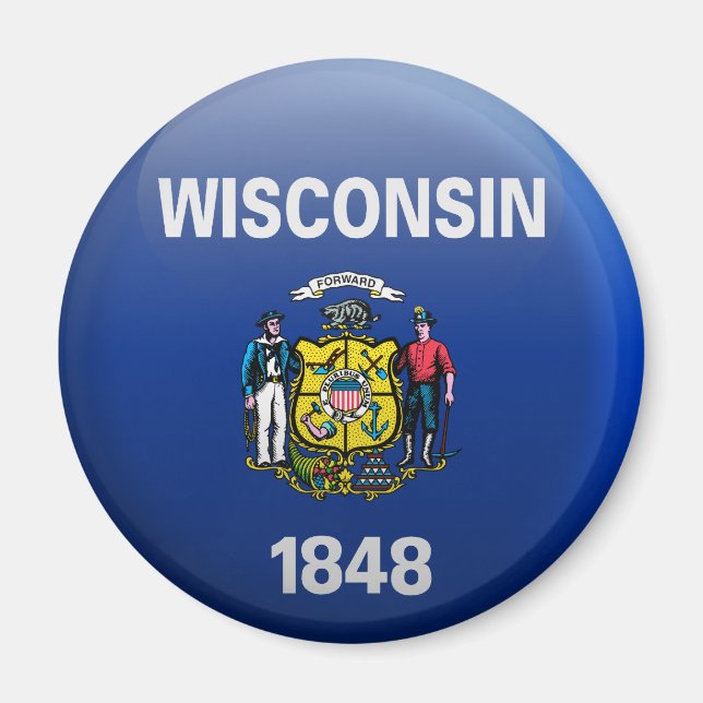 Flagga Wisconsin Magnet (Framsidan)