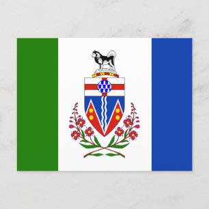 Flagga Yukon, Kanada Vykort
