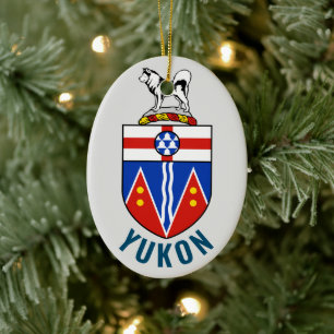 Flagga Yukon Territory - Kanada Julgransprydnad Keramik