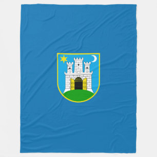 Flagga Zagreb, Kroatien Fleece Blanket