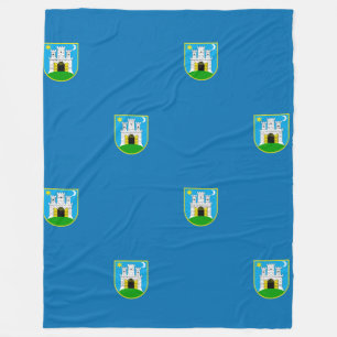 Flagga Zagreb, Kroatien Fleece Blanket