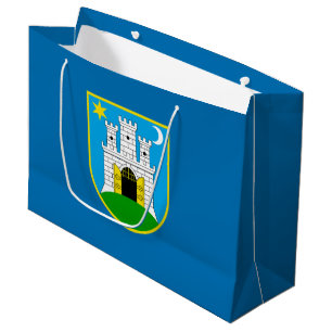 Flagga Zagreb, Kroatien Large Gift Bag