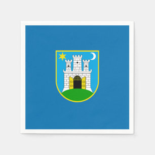 Flagga Zagreb, Kroatien Pappersservett