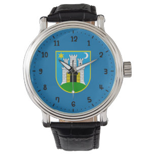 Flagga Zagreb, Kroatien Watch Armbandsur
