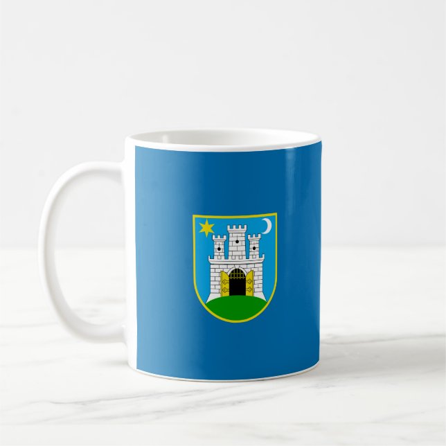 Flagga Zagreb, Kroatiens kaffe Mugg (Vänster)