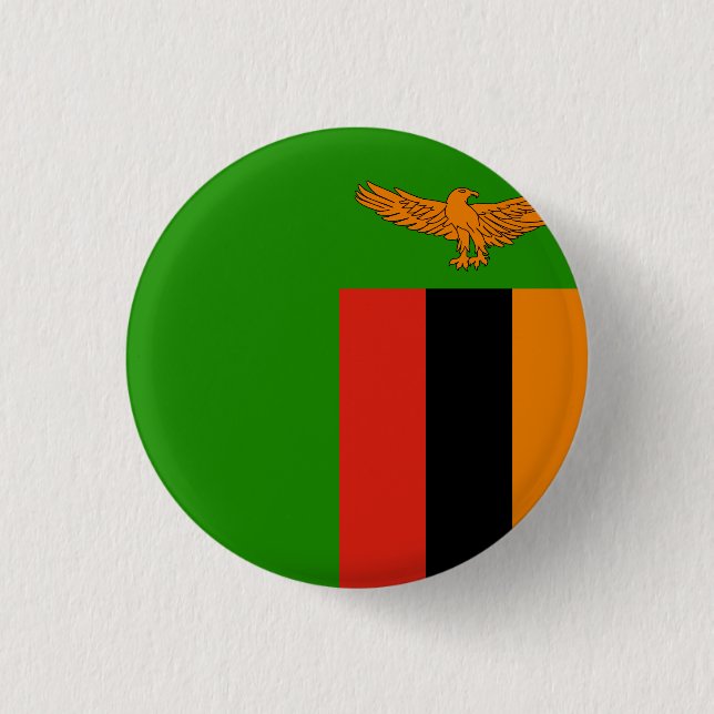 Flagga Zambia Knapp (Framsida)