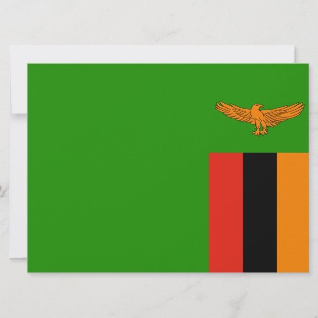 Flagga Zambia Kort (Framsida)
