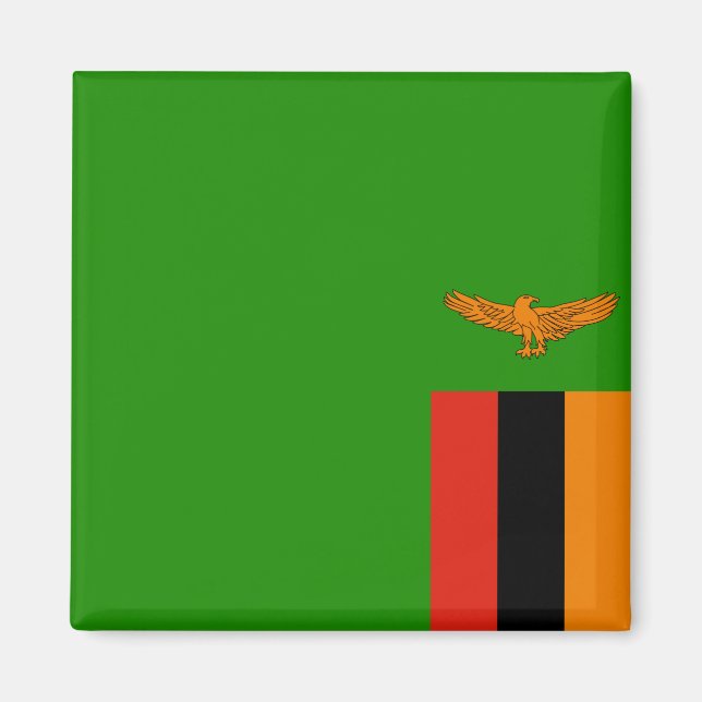 Flagga Zambia Magnet (Framsidan)