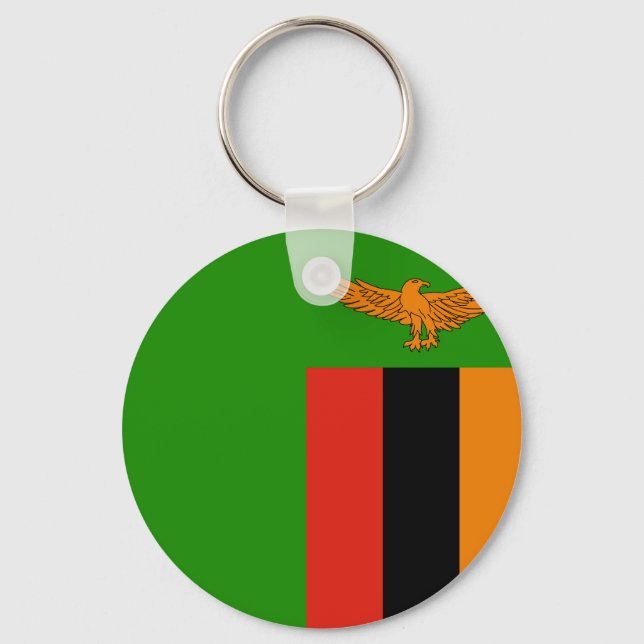 Flagga Zambia Nyckelring (Framsida)