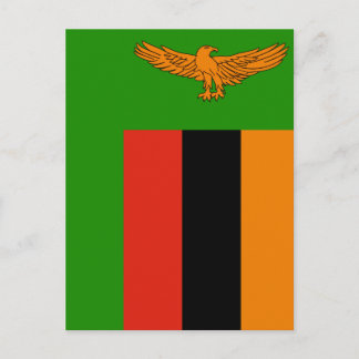 Flagga Zambia Vykort