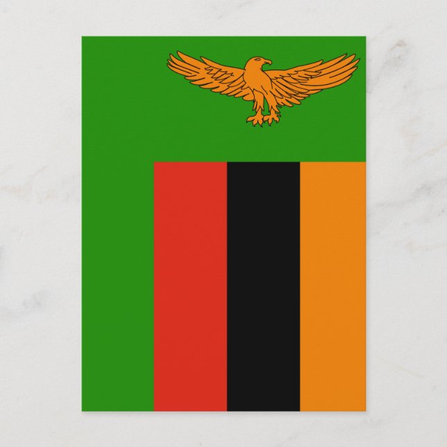 Flagga Zambia Vykort (Framsida)