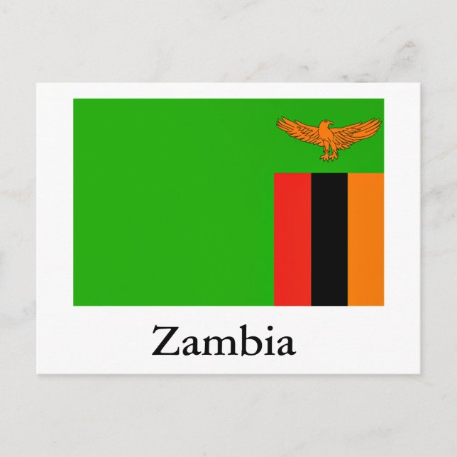 Flagga Zambia Vykort (Framsida)