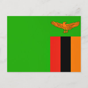 Flagga Zambia Vykort