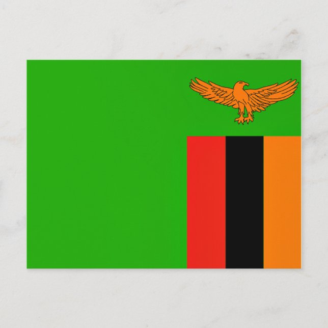 Flagga Zambia Vykort (Framsida)
