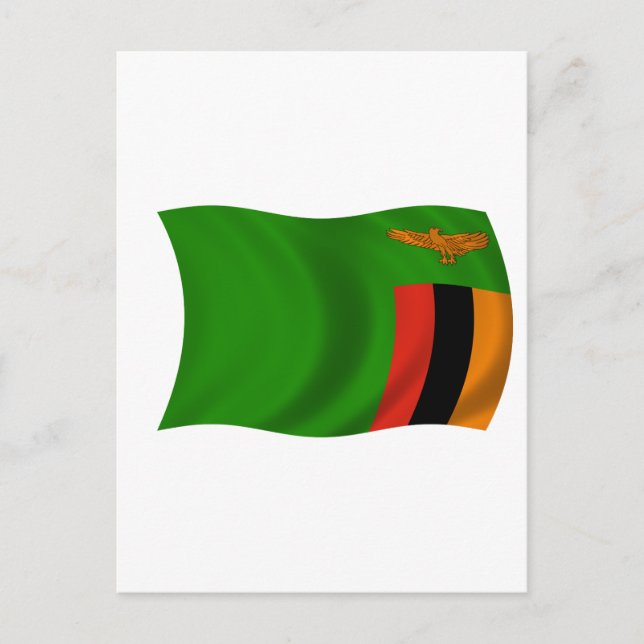 Flagga Zambia Vykort (Framsida)