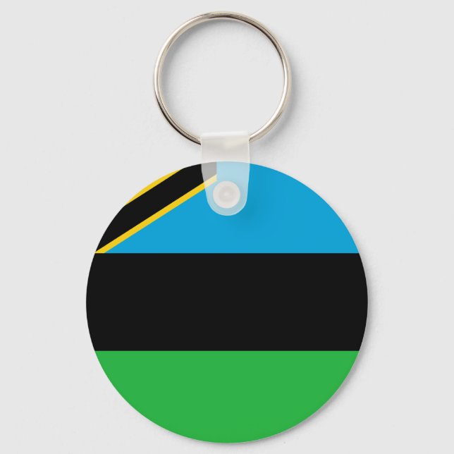 Flagga Zanzibar Nyckelring (Framsida)