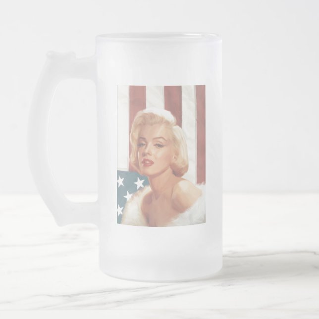 Flagga ZAZZ för CC15 Marilyn Frostat Ölglas (Vänster)