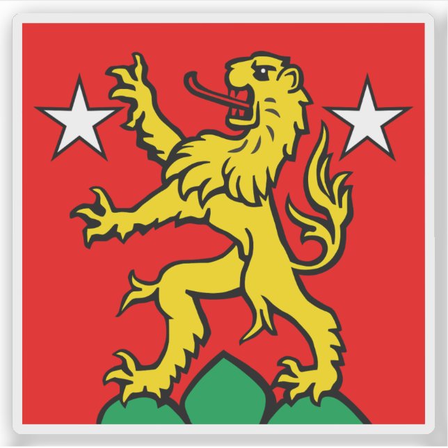 Flagga Zermatt, Schweiz Klistermärken (Framsida)