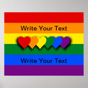 Flaggaaffisch för anpassningsbar LGBT Poster