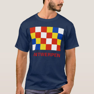 FlaggaAntwerpen Anvers Antwerp landskap Belgien T Shirt