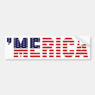 'Flaggabildekal för MERICA U.S. Bildekal