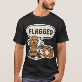 Flaggad Rolig Schackspelare T-Shirt